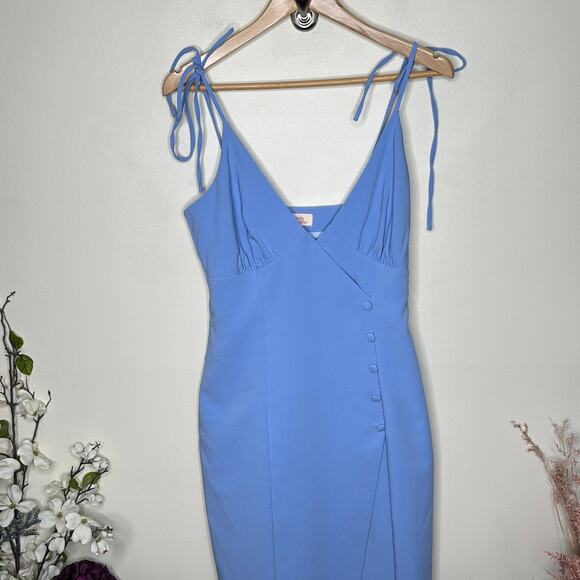 CAMILA COELHO Aaliyah Midi Dress Periwinkle Blue Sz M {TT14} - Picture 5 of 10